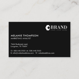 Tarjeta De Visita Moderno y minimalista logotipo de su empresa Perso
