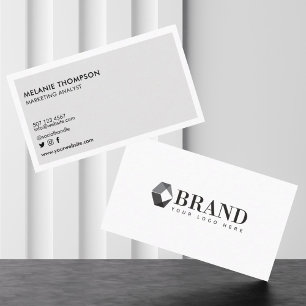 Tarjeta De Visita Moderno y minimalista logotipo de su empresa Perso