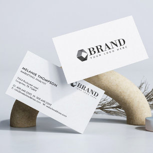 Tarjeta De Visita Moderno y minimalista logotipo de su empresa Perso
