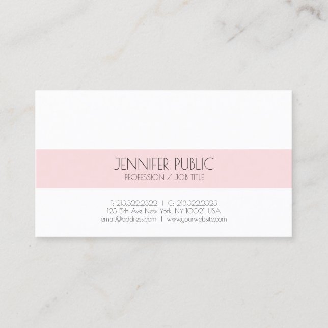 Tarjeta De Visita Moderno y minimalista profesional elegante (Anverso)