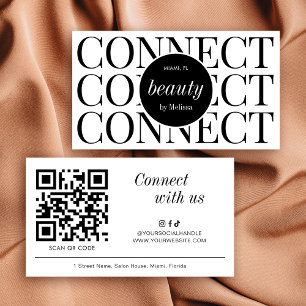 Tarjeta De Visita Moderno y mínimo conectemos el código QR con los m