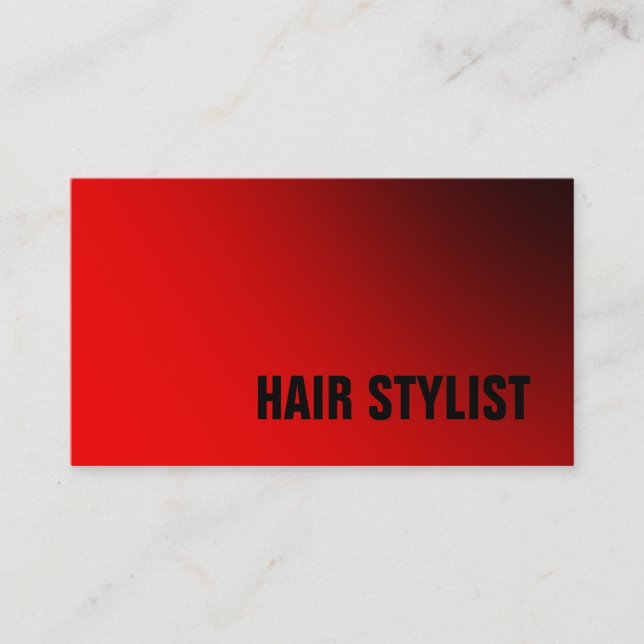Tarjeta De Visita Moderno y moderno cabello rojo de moda (Anverso)
