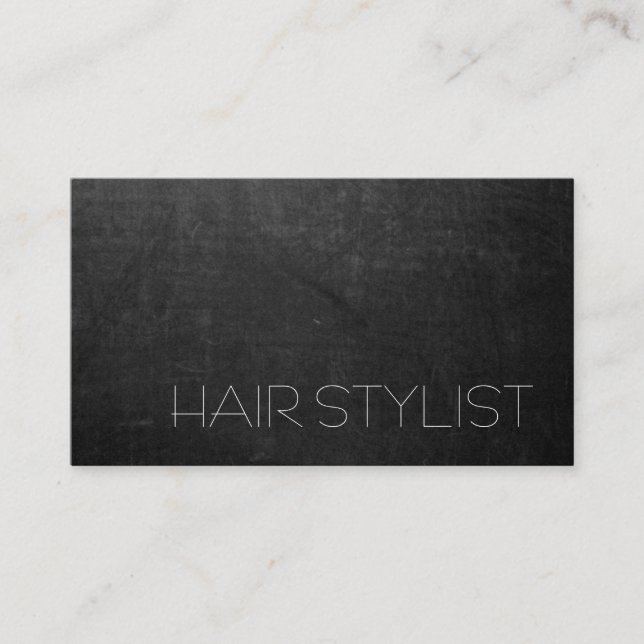 Tarjeta De Visita Moderno y moderno Chalkboard Hair Stylist (Anverso)