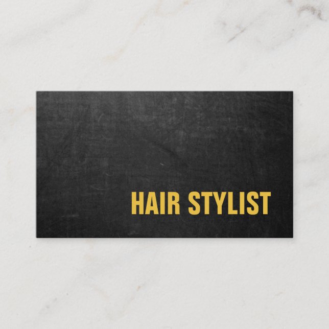 Tarjeta De Visita Moderno y moderno Chalkboard Hair Stylist (Anverso)