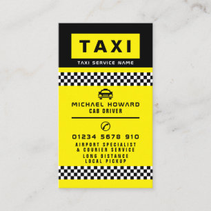 Tarjeta De Visita Moderno y moderno controlador de taxi