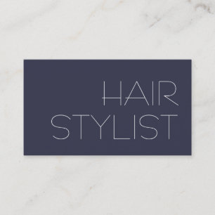 Tarjeta De Visita Moderno y moderno estilo de cabello azul