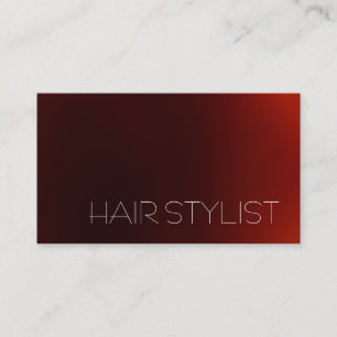 Tarjeta De Visita Moderno y moderno estilo de cabello rojo oscuro