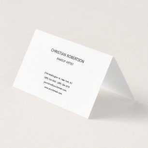 Tarjeta De Visita Moderno y moderno estilo profesional de color blan