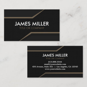 Tarjeta De Visita Moderno y moderno lujo de moda oro negro