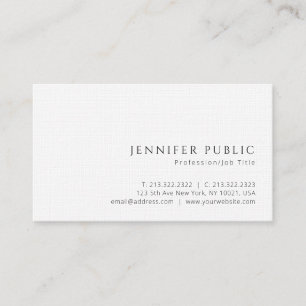 Tarjeta De Visita Moderno y personalizado estilo Luxe Premium Linen