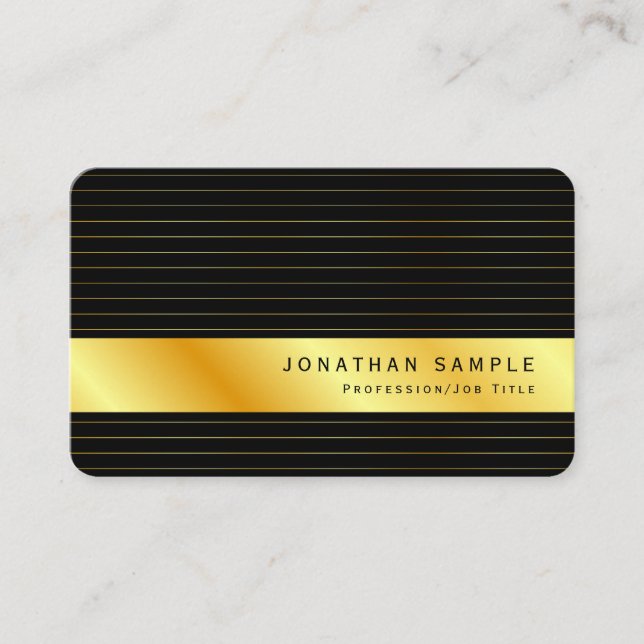 Tarjeta De Visita Moderno y personalizado estilo profesional elegant (Anverso)