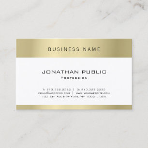 Tarjeta De Visita Moderno y profesional Diseño Elegante de Oro