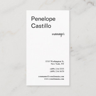 Tarjeta De Visita Moderno y profesional estilo sencillo