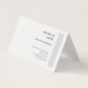 Tarjeta De Visita Moderno y sencillo estilo Minimalista contemporáne