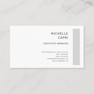 Tarjeta De Visita Moderno y sencillo estilo Minimalista contemporáne