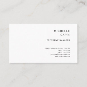 Tarjeta De Visita Moderno y sencillo estilo Minimalista contemporáne