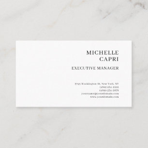 Tarjeta De Visita Moderno y sencillo estilo Minimalista contemporáne
