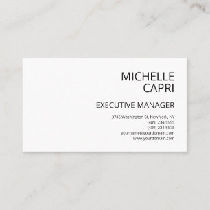 Tarjeta De Visita Moderno y sencillo estilo Minimalista contemporáne