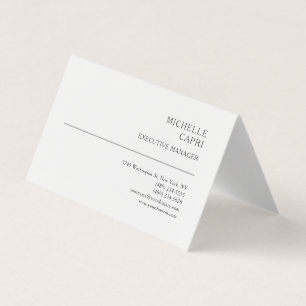 Tarjeta De Visita Moderno y sencillo estilo Minimalista contemporáne