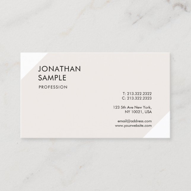 Tarjeta De Visita Moderno y sencillo profesional sofisticado (Anverso)