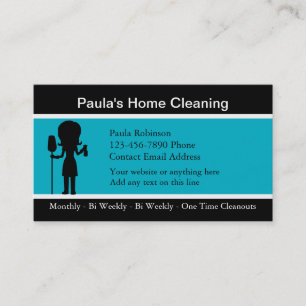 Tarjeta De Visita Moderno y sencillo servicio de limpieza de casas