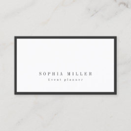 Tarjeta De Visita Moderno y simple carbón de carbón negro profesiona