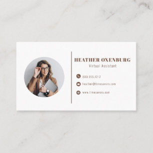 Tarjeta De Visita Moderno y simple código QR Minimalista en medios s