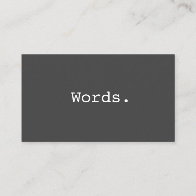 Tarjeta De Visita Moderno y simple editor de editores (Anverso)