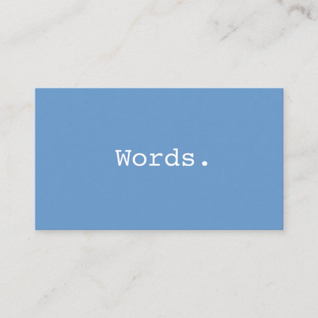 Tarjeta De Visita Moderno y simple editor editor blue-gray (Anverso)