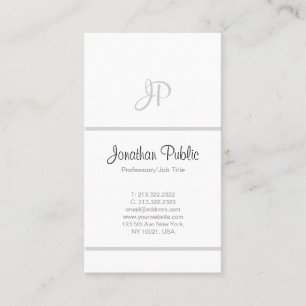 Tarjeta De Visita Moderno y simple profesional elegante Monograma Bl