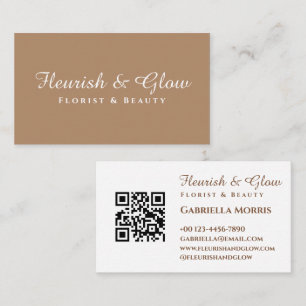 Tarjeta De Visita Moderno Y Sofisticado Beige Blanco Elegante Estéti
