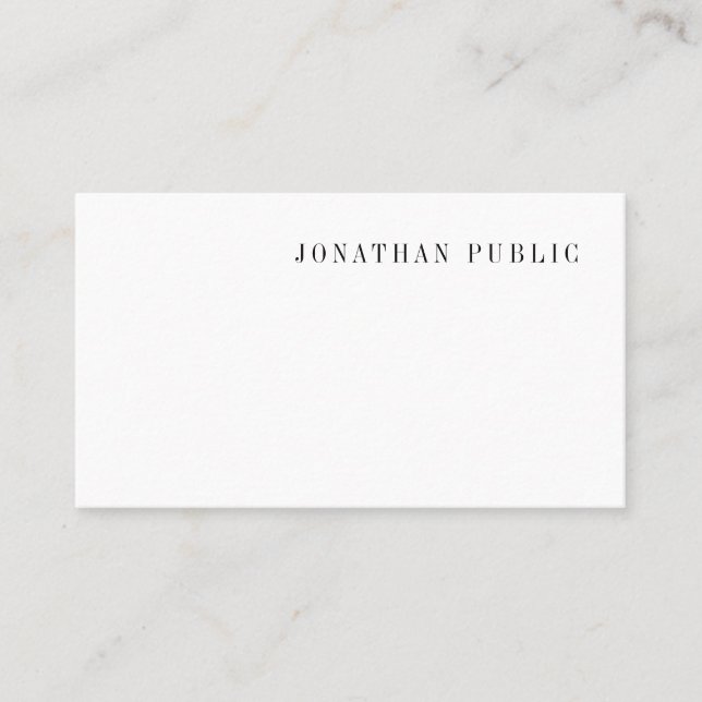Tarjeta De Visita Moderno y sofisticado profesional simple elegante (Anverso)