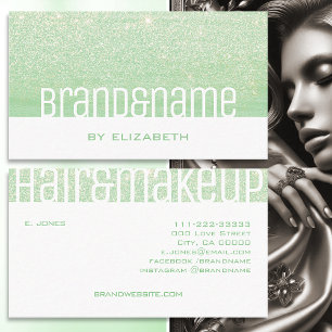 Tarjeta De Visita Moderno y Verde azulado Aqua Mint Green Elegante P
