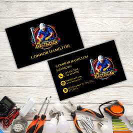 Tarjeta De Visita Moderno y vibrante electricista