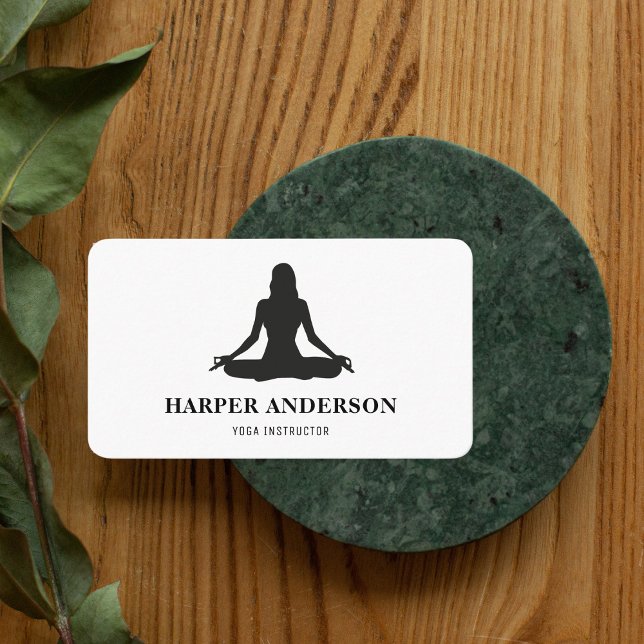 Tarjeta De Visita Moderno Yoga Instructor Profesional Logo Business (Subido por el creador)