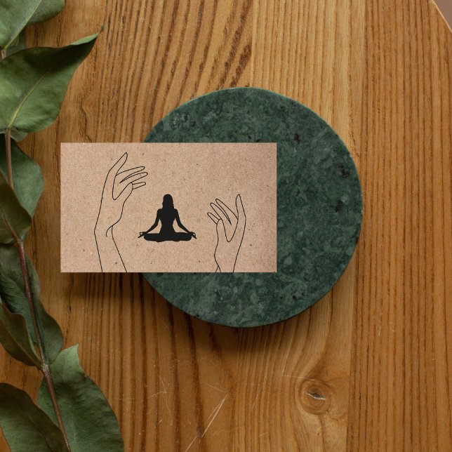 Tarjeta De Visita Moderno Yoga Instructor Profesional Logo Business (Subido por el creador)