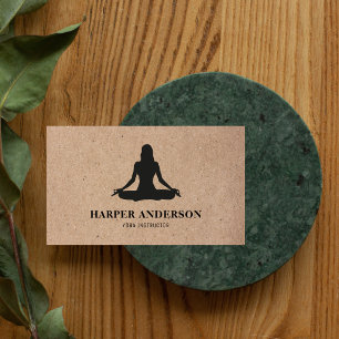 Tarjeta De Visita Moderno Yoga Instructor Profesional Logo Business