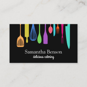 Tarjeta De Visita Modernos utensilios de cocina de Moda para cocinar