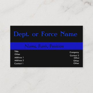 Tarjeta De Visita Modifique este ThinBlueLine para requisitos
