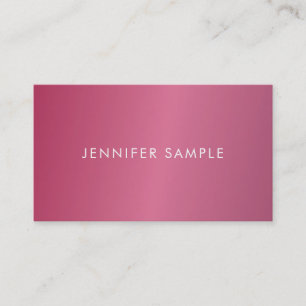 Tarjeta De Visita Modish Elegant Hot Pink Moderno Design