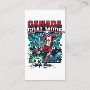 Tarjeta De Visita Modo Gol Canadá Esqueleto Delantero Naciones Dinám