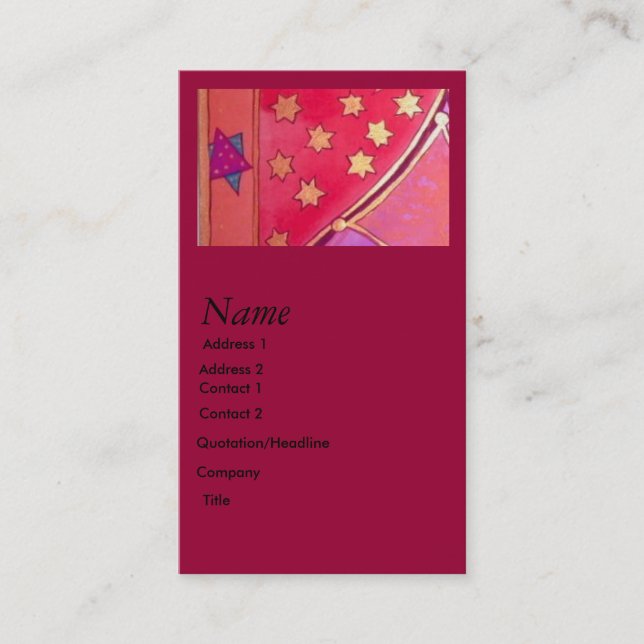 Tarjeta De Visita Mogen David (Anverso)