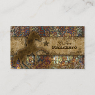 Tarjeta De Visita Moho occidental del damasco del vintage de la