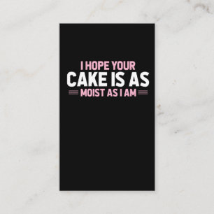 Tarjeta De Visita Moist Cake Adultos Humor sucio y divertido panader