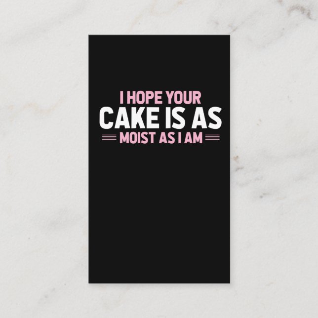 Tarjeta De Visita Moist Cake Adultos Humor sucio y divertido panader (Anverso)
