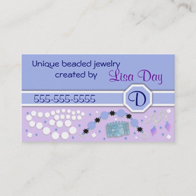 Tarjeta de visita moldeada de la joyería (Anverso)