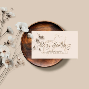 Tarjeta De Visita Moldeado corporal contorneado spa mujer bronceada