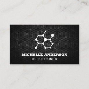 Tarjeta De Visita Molécula biotecnológica   Fondo geométrico
