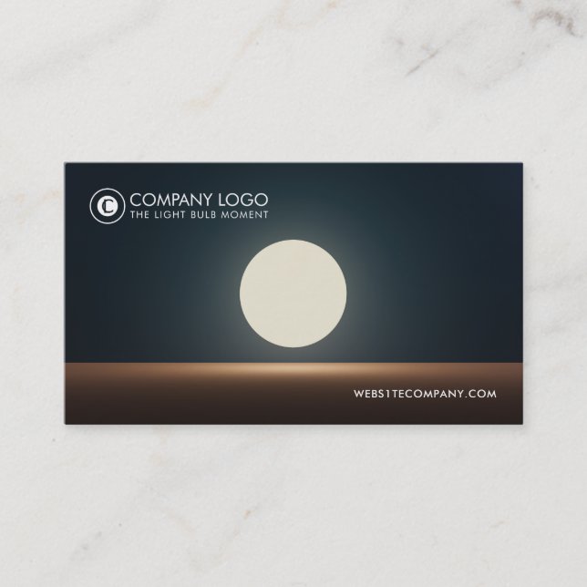 Tarjeta De Visita Momentos de bombilla de luz (Anverso)