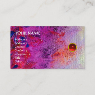 Tarjeta De Visita MON RED RUBY, AGATE, fuchsia brillante gris violet
